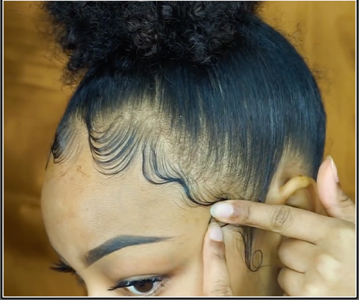 if glamour EDGES AND BUN TUTORIAL How To Style Your Edges 3 Different Ways
